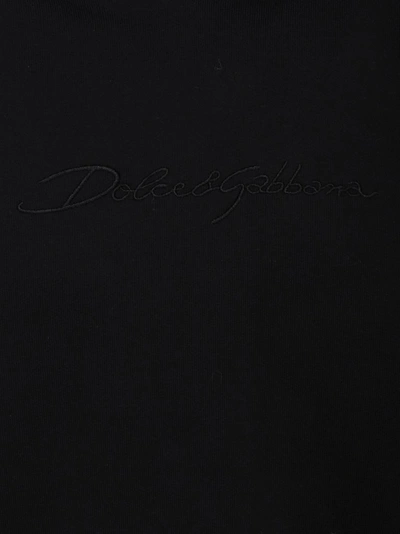Shop Dolce & Gabbana Logo Embroidered Hoodie In Black