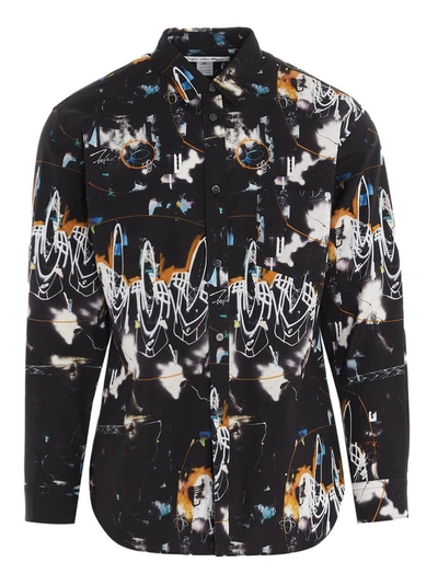 Shop Comme Des Garçons Shirt Futura Print Shirt In Multi