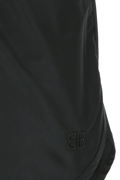 Shop Balenciaga Plain Swim Shorts In Black