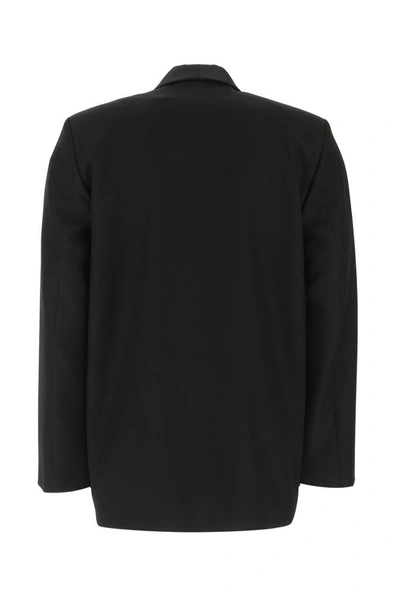 Shop Balenciaga Seamless Tuxedo Blazer In Black