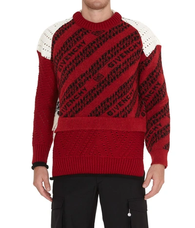 Shop Givenchy Chain Intarsia Patchwork Knit Sweater In Multi