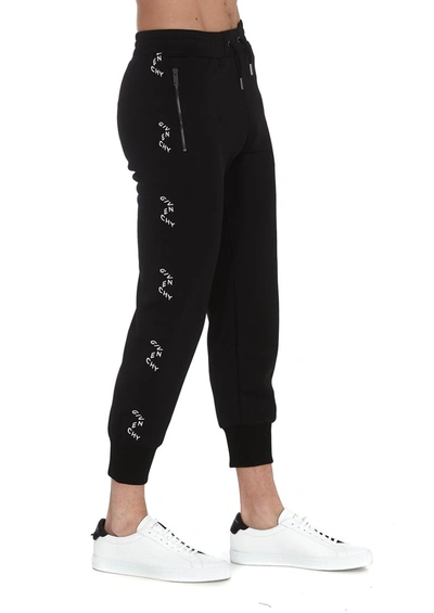 Shop Givenchy Refracted Logo Band Sweatpants In Black