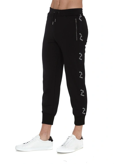 Shop Givenchy Refracted Logo Band Sweatpants In Black