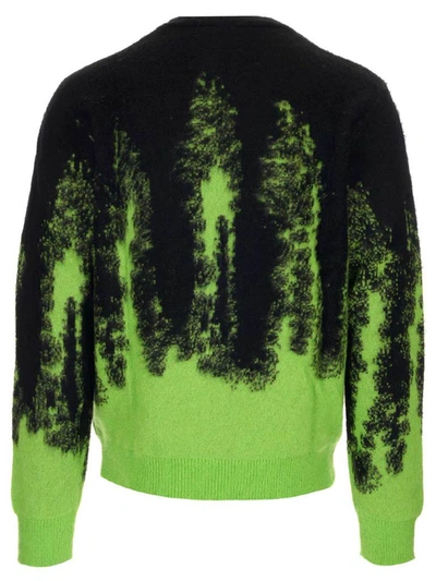 Shop Msgm Fluorescent Crewneck Sweater In Multi