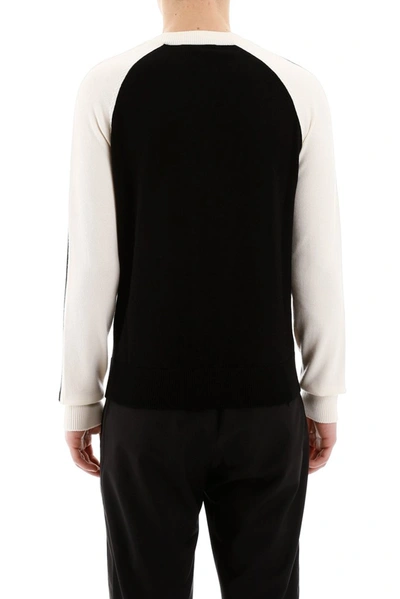 Shop Dolce & Gabbana Monogram Patch Sweater In Black
