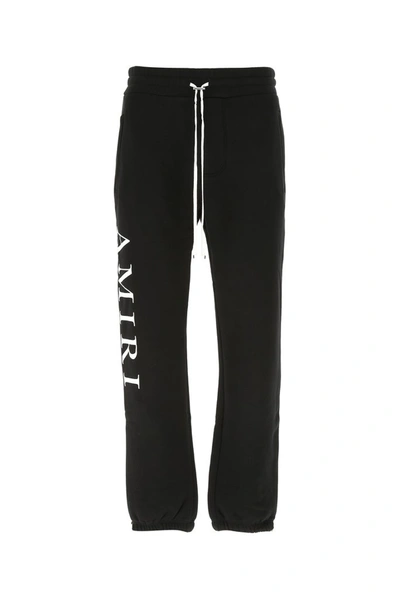 Shop Amiri Logo Print Sweatpants In Black