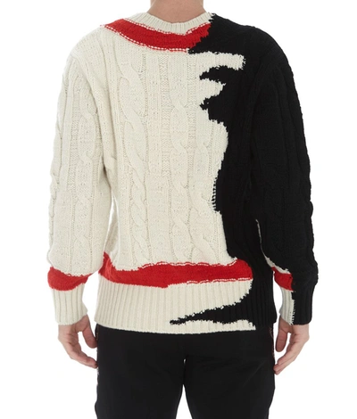 Shop Alexander Mcqueen Contrast Knit V In Multi