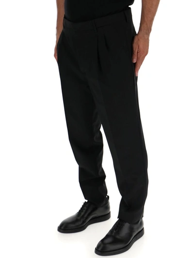 Shop Prada Tailored Straight Leg Trousers In Black