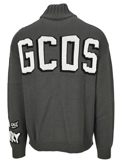 Shop Gcds Tom And Jerry Turtleneck Sweater In Grey