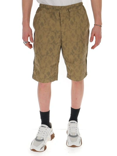 Shop Comme Des Garçons Shirt Floral Print Shorts In Green