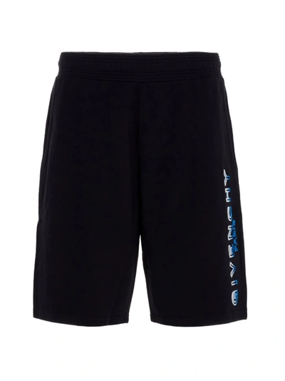 Shop Givenchy Logo Track Shorts In Black