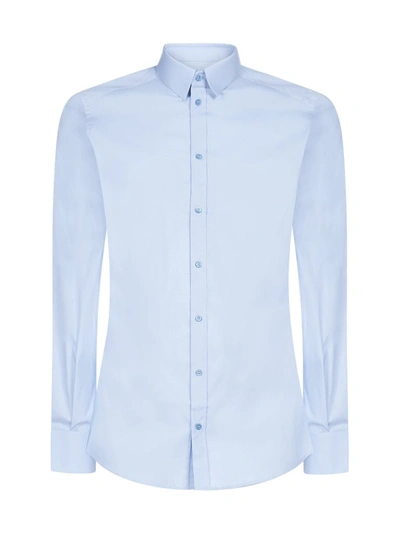 Shop Dolce & Gabbana Classic Fitted Shirt In Blue