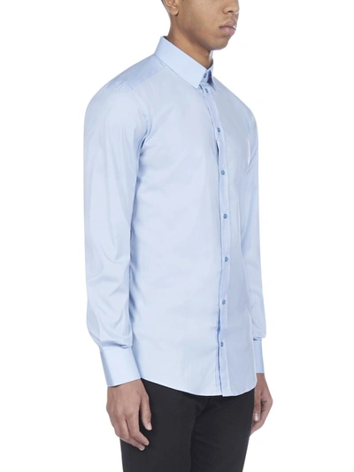 Shop Dolce & Gabbana Classic Fitted Shirt In Blue