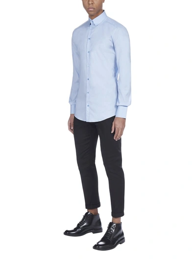 Shop Dolce & Gabbana Classic Fitted Shirt In Blue
