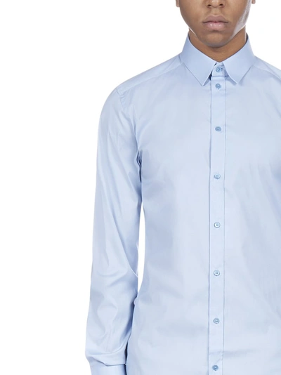 Shop Dolce & Gabbana Classic Fitted Shirt In Blue