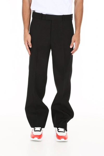 Shop Helmut Lang Straight Pants In Black
