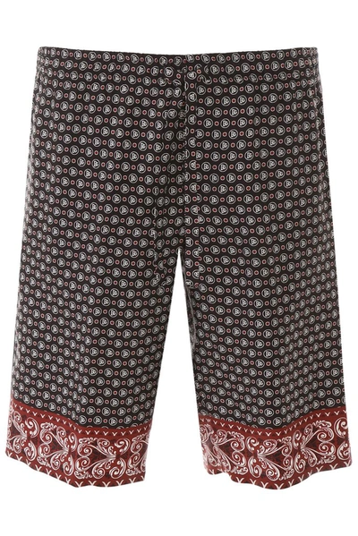 Shop Dolce & Gabbana Bandana Bermuda Shorts In Multi