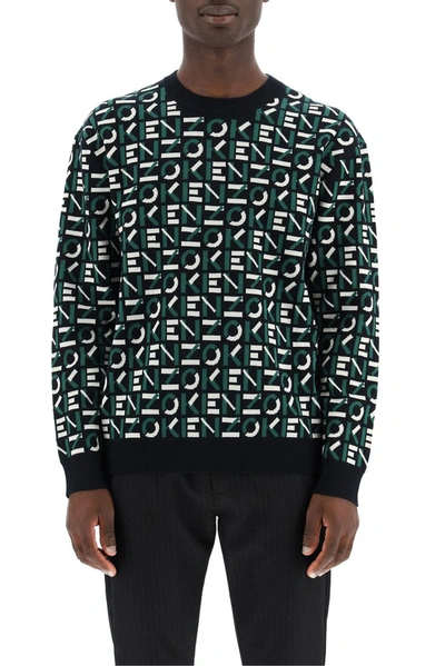 Shop Kenzo Sport Jacquard Monogram Jumper In Multi