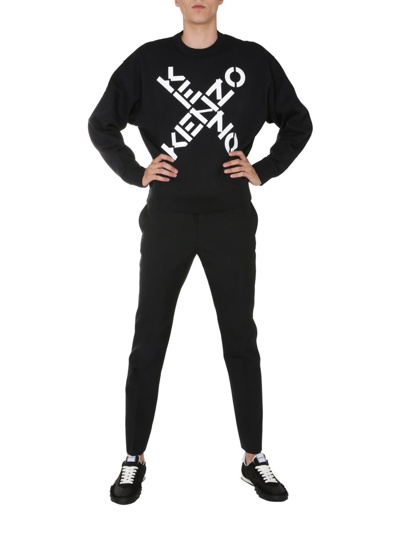 Shop Kenzo Sport Big X Logo Print Sweatshirt In Black