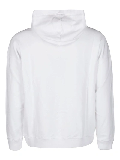 Shop Givenchy Logo Printed Hoodie In White