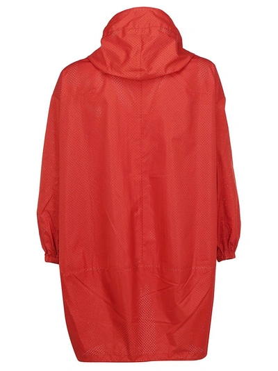 Shop Givenchy Oversized Parka Coat In Red