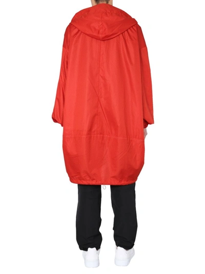 Shop Givenchy Oversized Parka Coat In Red