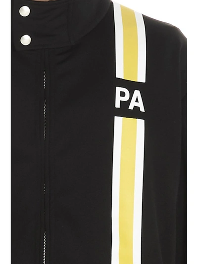 Shop Palm Angels Logo Panel Jacket In Black