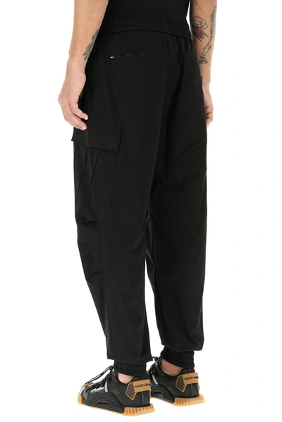 Shop Dolce & Gabbana Drawstring Cargo Pants In Black