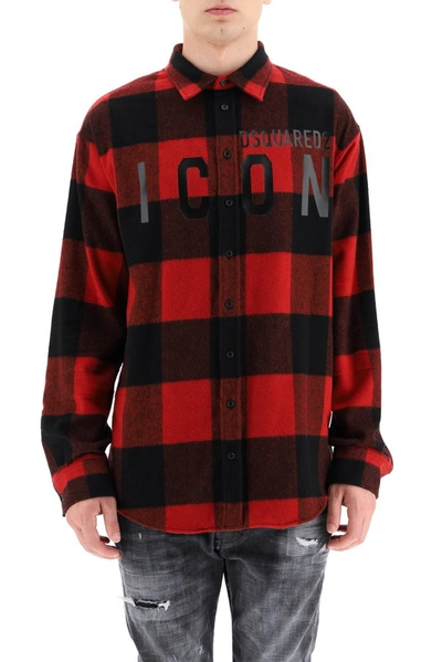 Shop Dsquared2 Icon Lumberjack Shirt In Multi