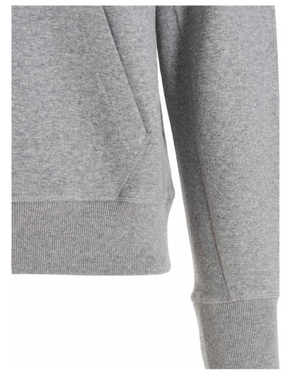 Shop Helmut Lang Graphic Print Hoodie In Grey