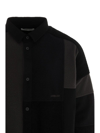 Shop Ambush Patchwork Oversize Shirt In Black