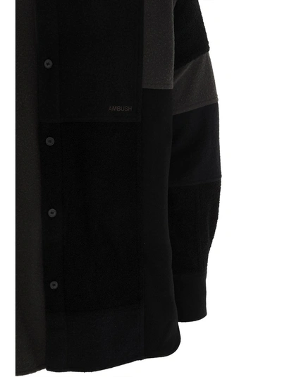 Shop Ambush Patchwork Oversize Shirt In Black