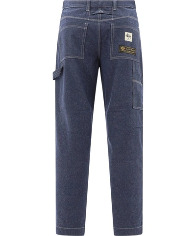 Shop Alyx 1017  9sm X Stüssy Carpenter Jeans In Blue