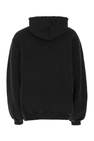 Shop Balenciaga Alien Sport Hoodie In Black