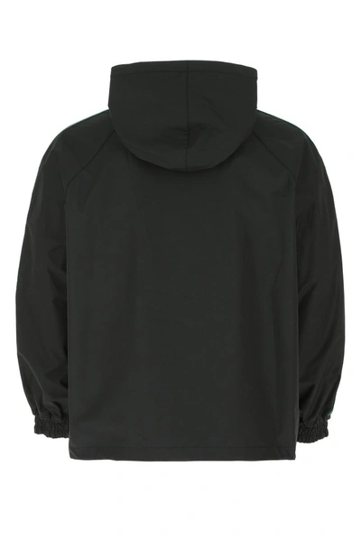 Shop Gucci Label Windbreaker In Black