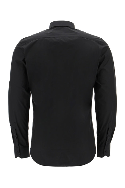 Shop Fendi Ff Trim Shirt In Black