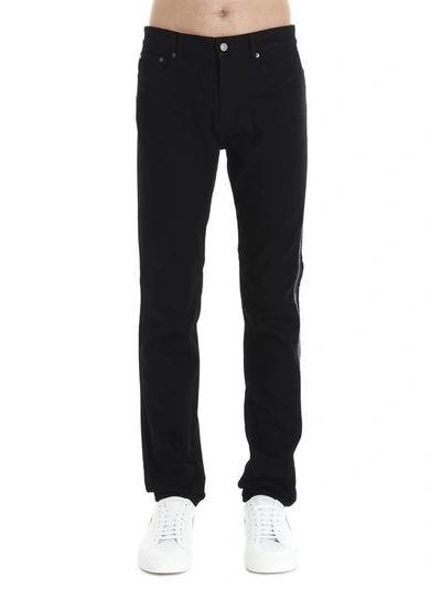 Shop Givenchy Logo Tape Jeans In Black