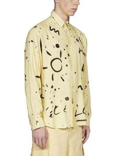 Shop Jacquemus La Chemise Henri Printed Shirt In Yellow