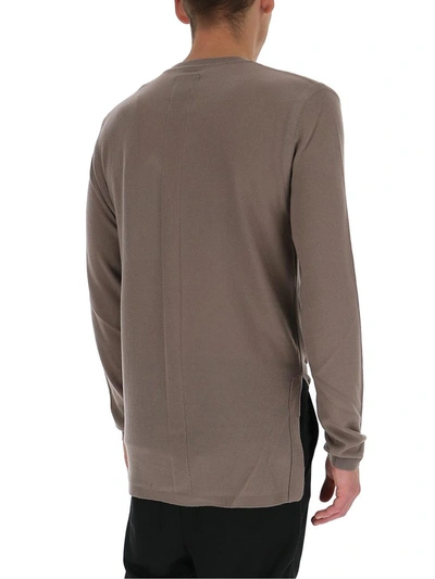 Moncler Genius Moncler + Rick Owens Drapefront Sweater In Grey