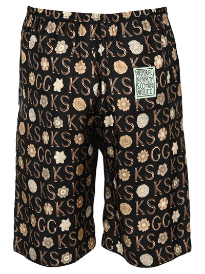 Shop Gucci X Ken Scott Printed Shorts In Multi