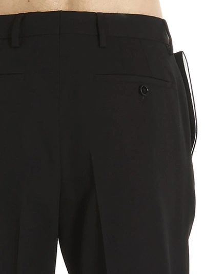 Shop Burberry Tailored Straight Leg Pants In Black