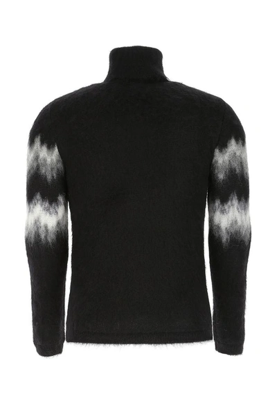 Shop Saint Laurent Turtleneck Knit Sweater In Black