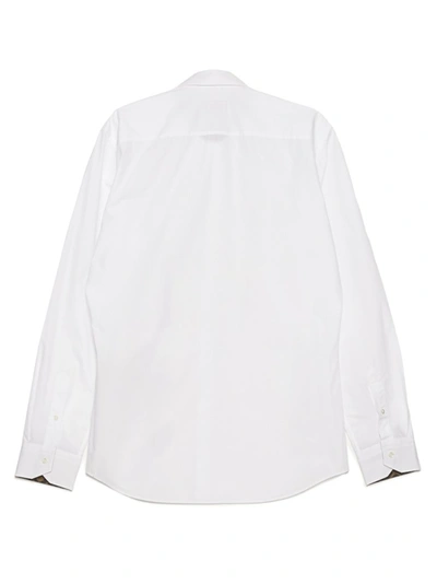 Shop Fendi Ff Trim Shirt In White