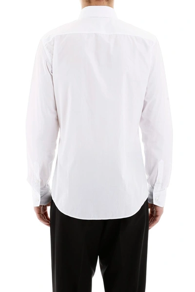 Shop Fendi Ff Trim Shirt In White