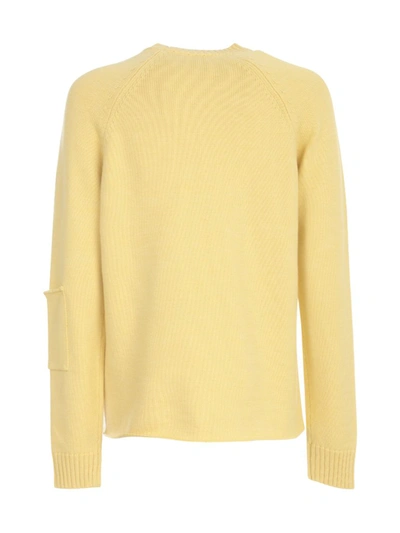 Shop Jacquemus Mazan Knitted Jumper In Yellow
