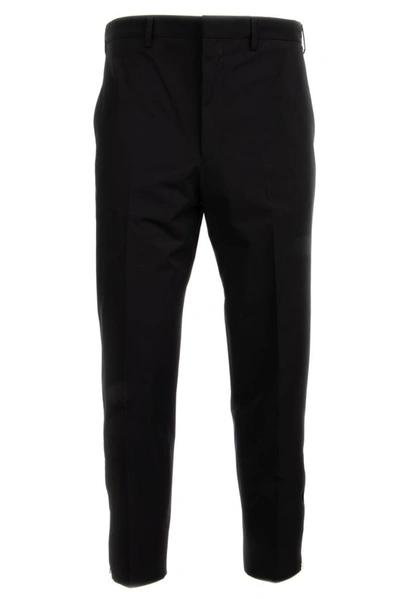 Shop Prada Cropped Trousers In Black