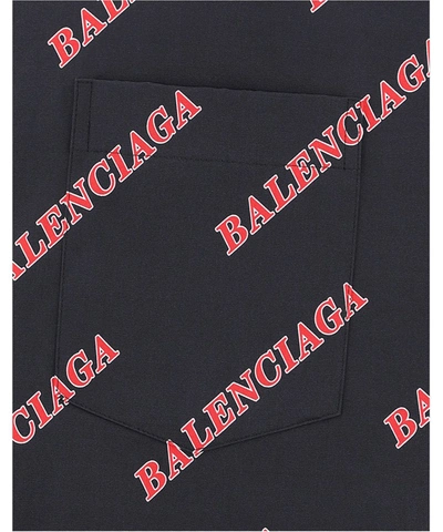 Shop Balenciaga Allover Logo Short In Multi