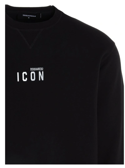 Shop Dsquared2 Icon Print Crewneck Sweatshirt In Black