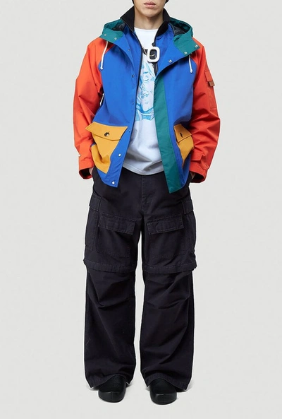 Shop Jw Anderson Colour Block Hooded Jacket In Multi