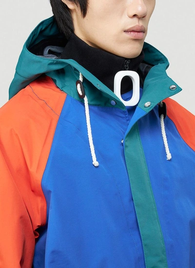 Shop Jw Anderson Colour Block Hooded Jacket In Multi